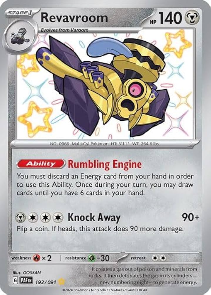 Pokemon – Revavroom - 193/091 - Paldean Fates – Shiny Rare